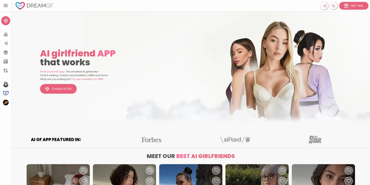 DreamGF official catalogue and product landing page.