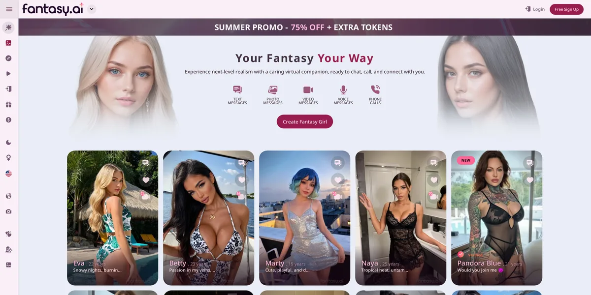 Fantasy.ai official catalogue and customization landing page.