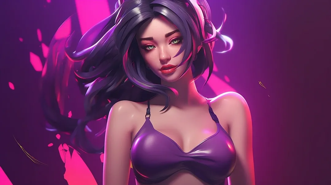 Promptchan official campaign artwork featuring an adult AI character.
